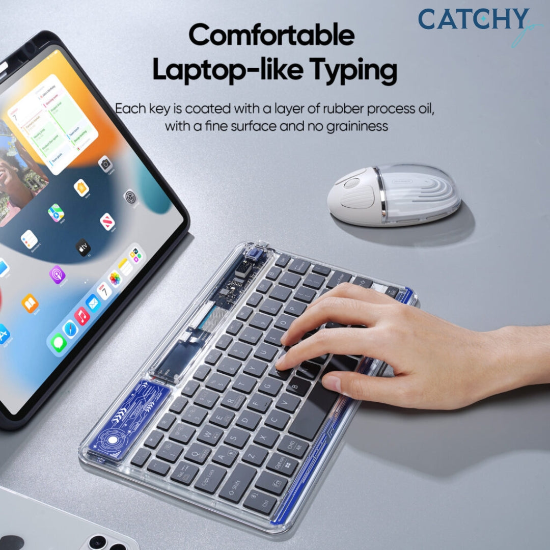 CK Series Universal Bluetooth Keyboard with 7-Color Backlight
