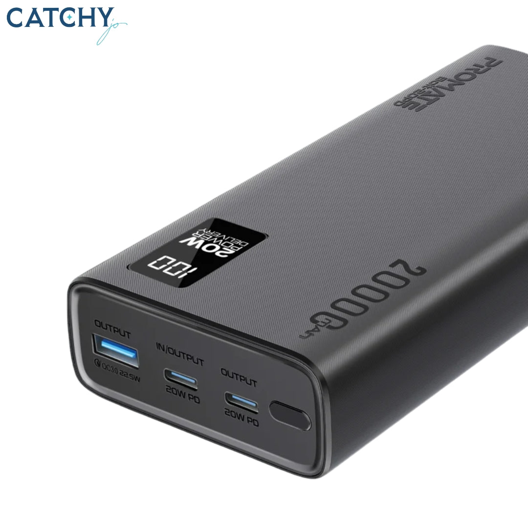 PROMATE Bolt-20 بنك طاقة محمول ذكي مضغوط للشحن (20000mAh)