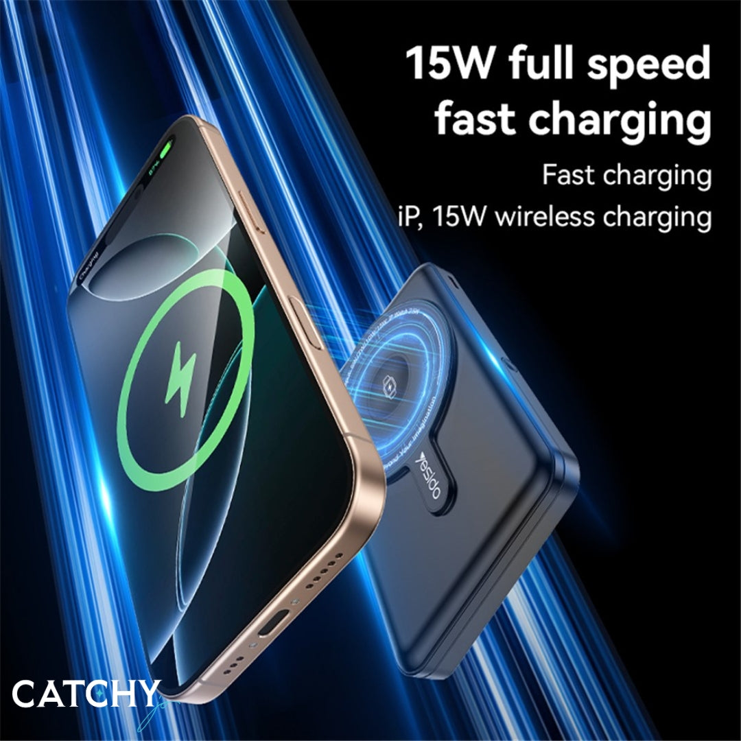 YESIDO YP72 Portable Power Bank With Kickstand & 2 Cables
