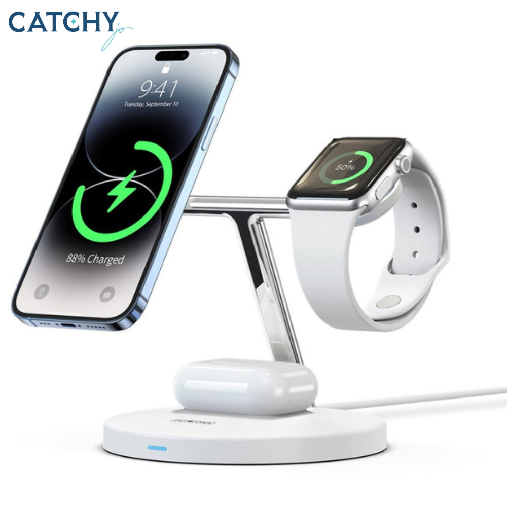 DUZZONA W9 3-in-1 Magnetic Wireless Charger Stand Charging Dock Station