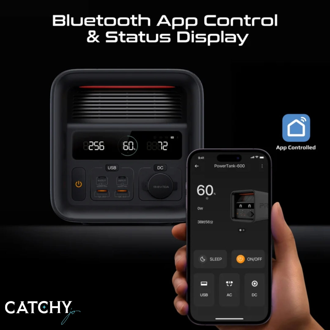 PROMATE PowerTank 600 High-Capacity Portable Power Station (161000mAh)