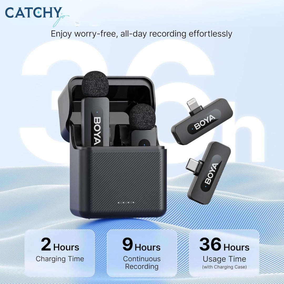 BOYA BY-V3 Combo Wireless Microphone With USB-C/Lightning Port