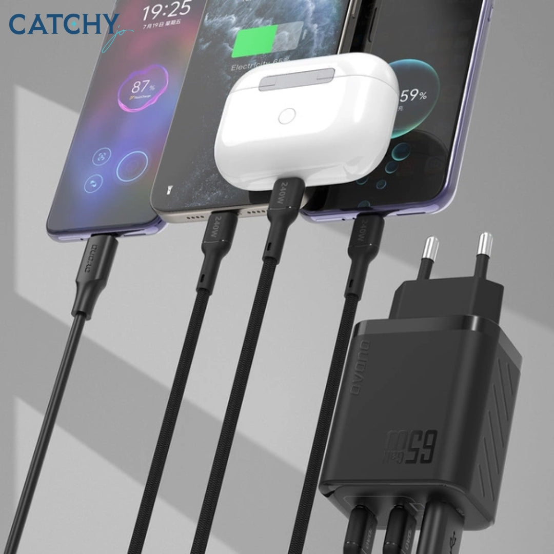 Dudao A29 GaN Wall Charger 2 x USB-C + 1 x USB-A (65W)