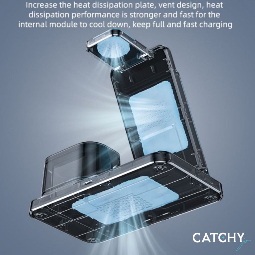 YESIDO DS22 5-in-1 Fast Charging Double Angle Wireless Charger (15W)