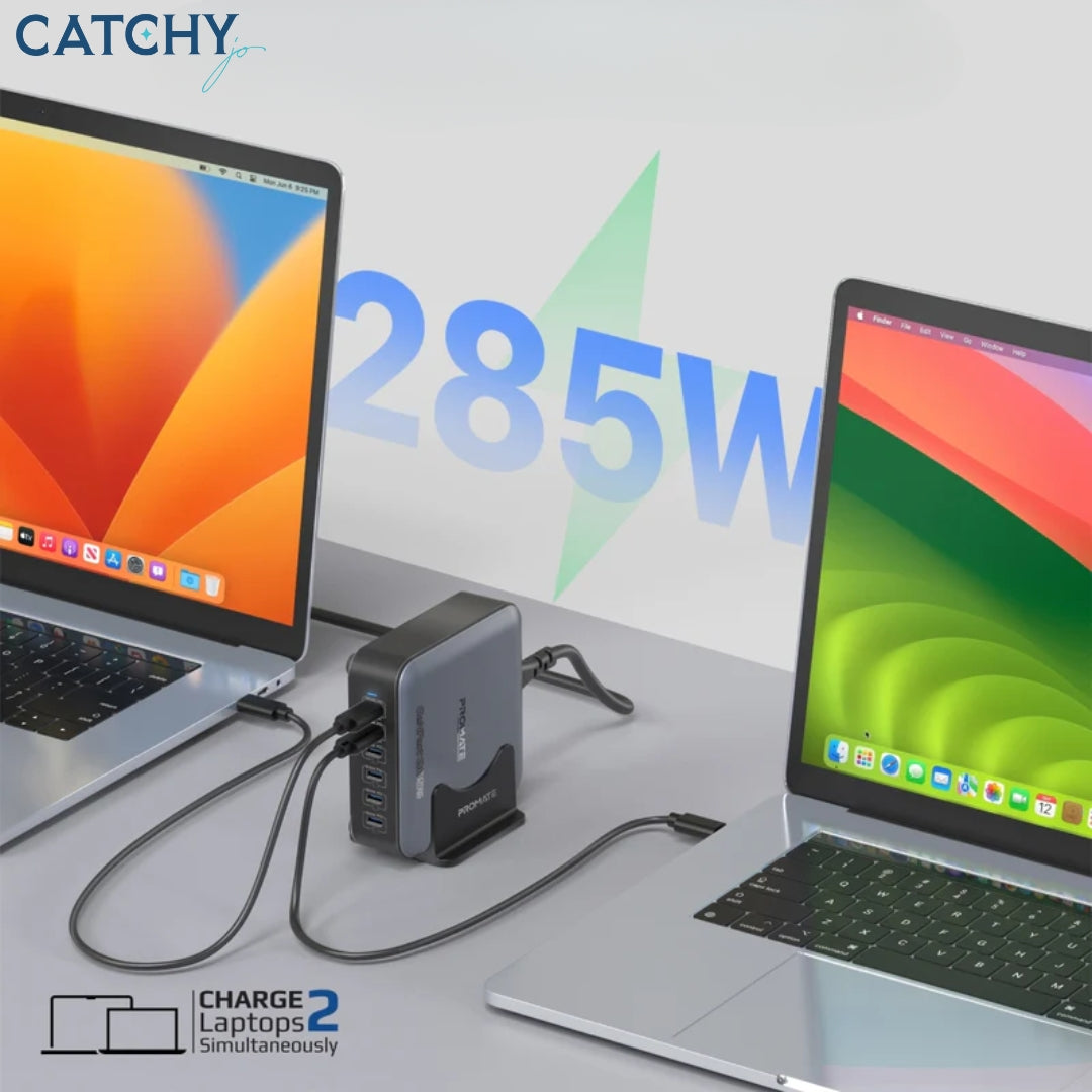 PROMATE PowerBase-GaN285W Multi-Port Desktop Charging Station