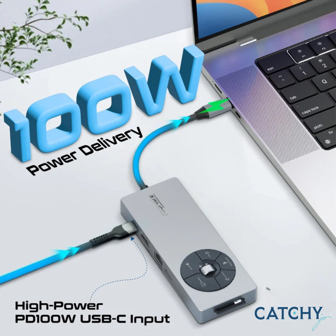 PROMATE Comand Hub-Pro 14-in-1 Highspeed Multiport USB-C Hub (100W)