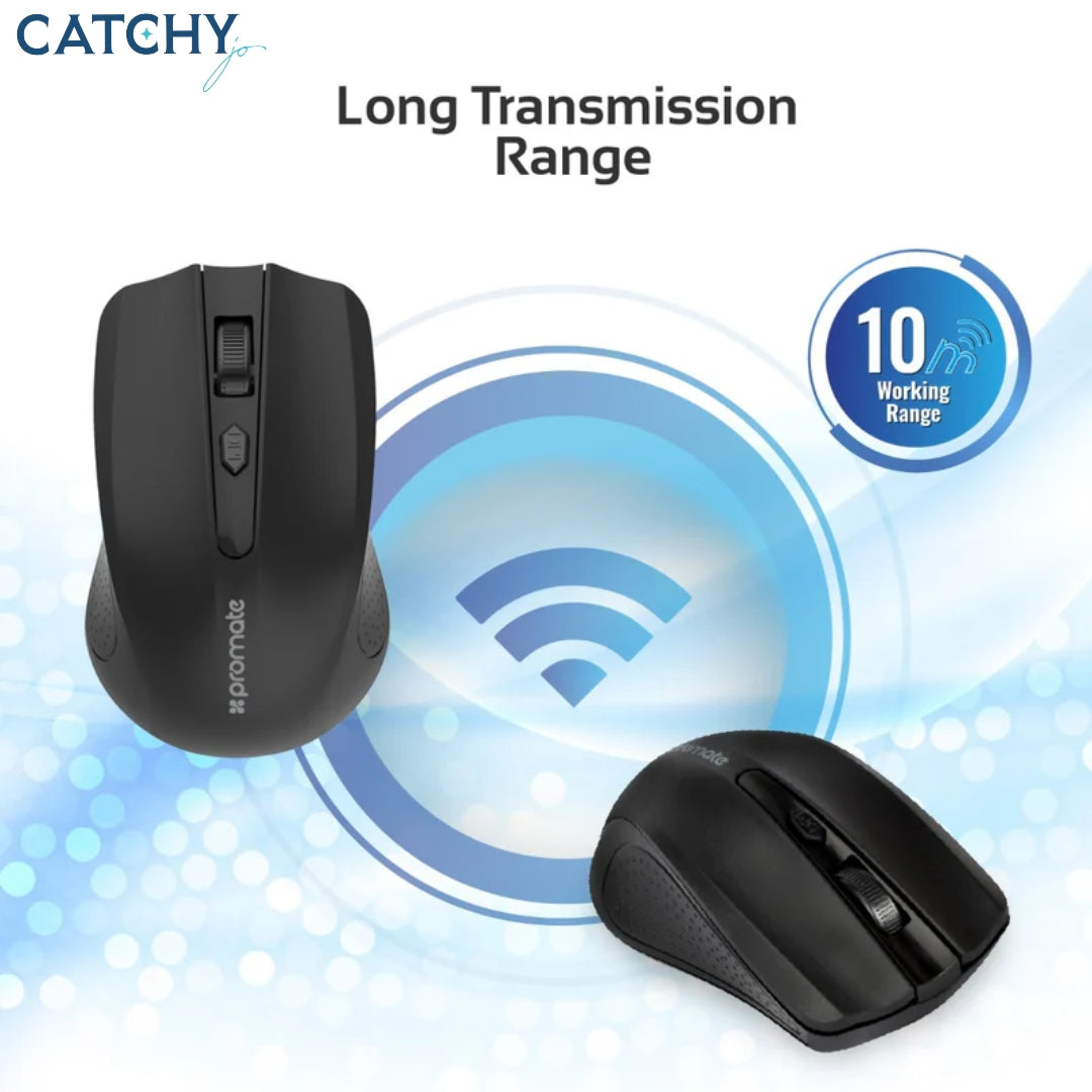 PROMATE Clix-8 Wireless Ergonomic Optical Mouse