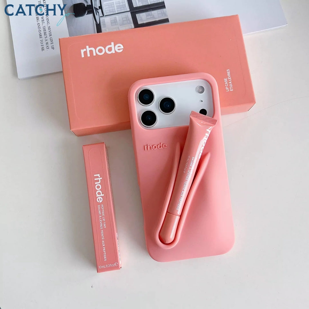iPhone Rhode Hayley Lip Gloss & Silicone Case