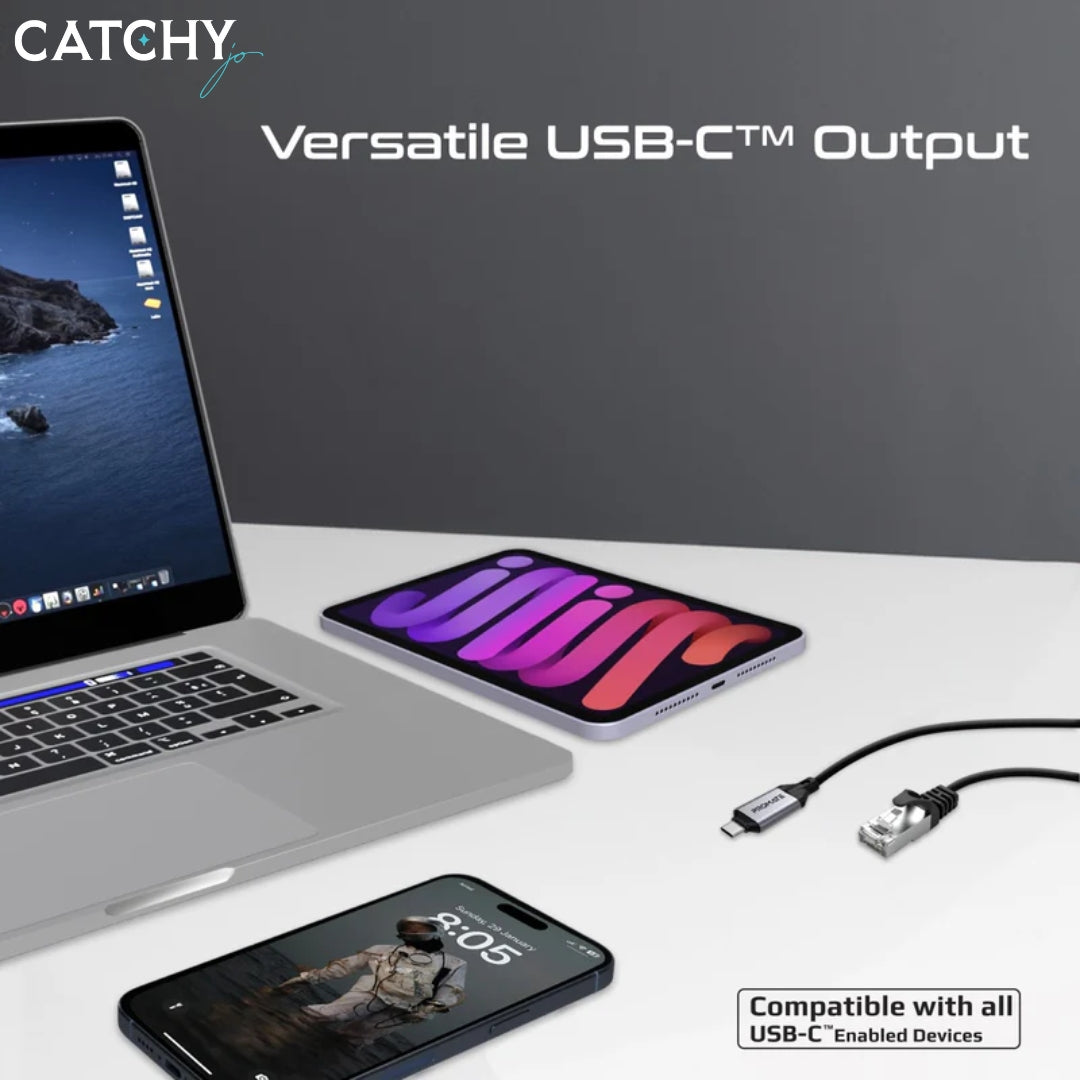 PROMATE CLink-RJ45 High-Speed USB-C To Gigabit Ethernet Cable (5M)