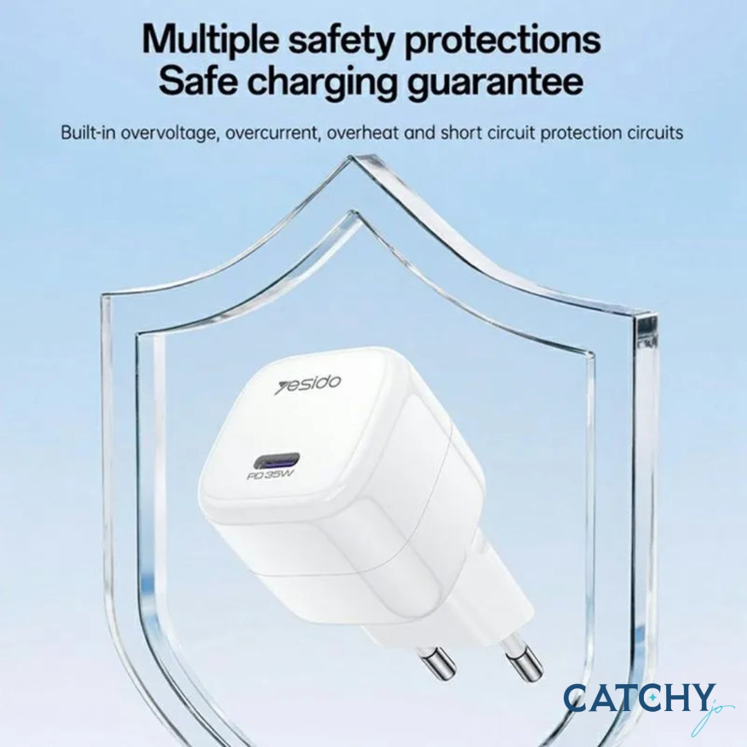 YESIDO YC103 GaN USB-C PD Wall Charger (35W)