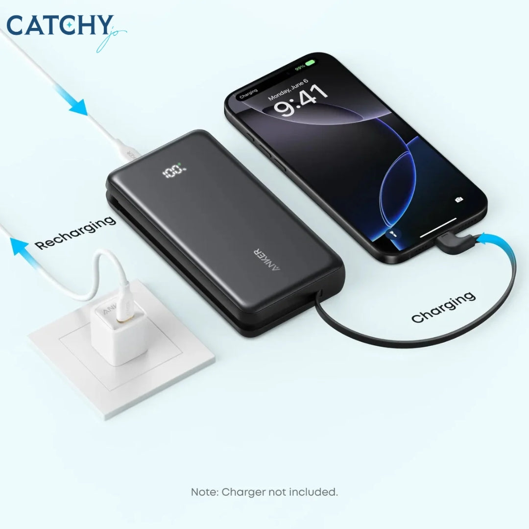 Anker Zolo Built-In USB-C Cable Power Bank (20K)