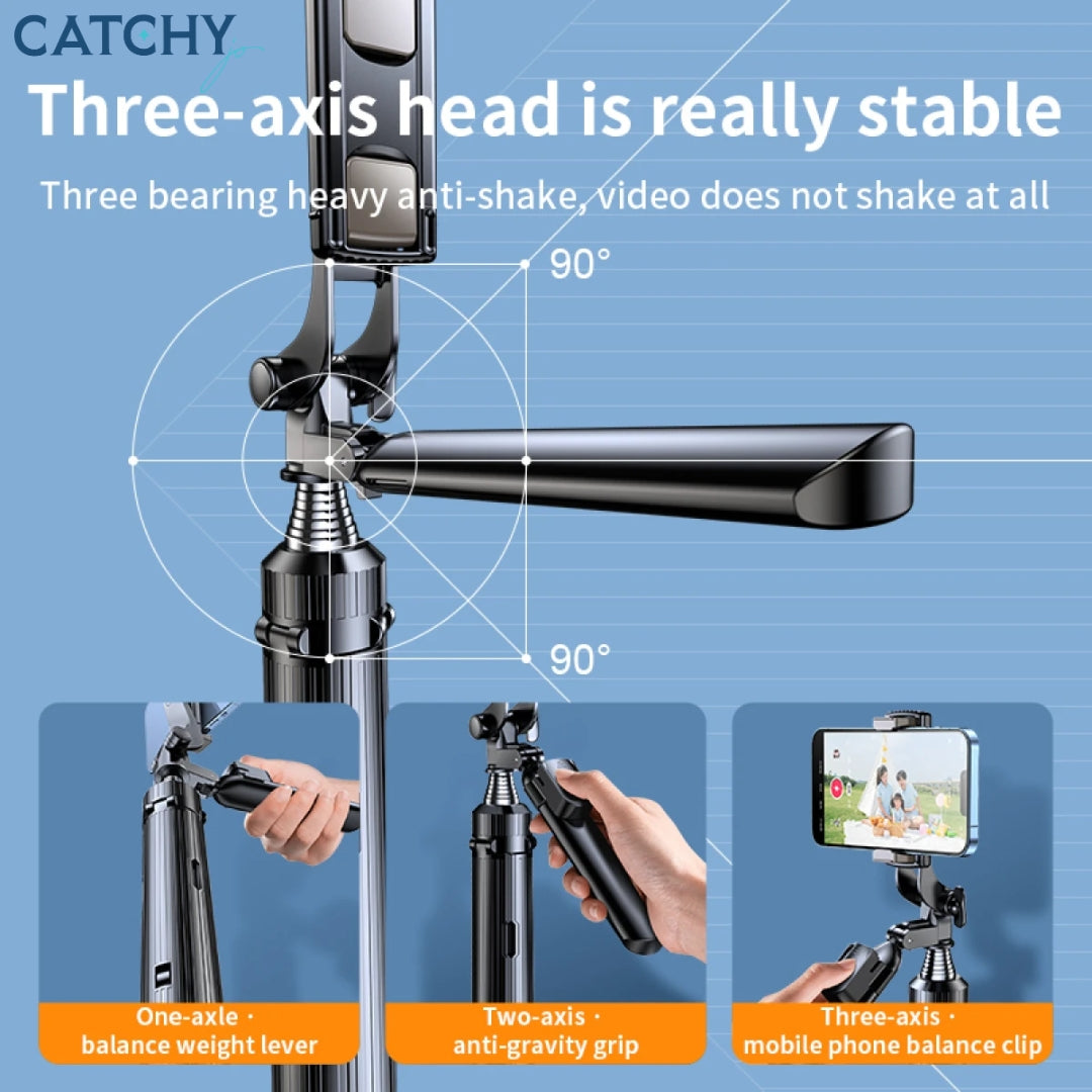 RTAKO Q052 Ultra Wide Angle Selfie Stick With Bluetooth Remote (1.8M)