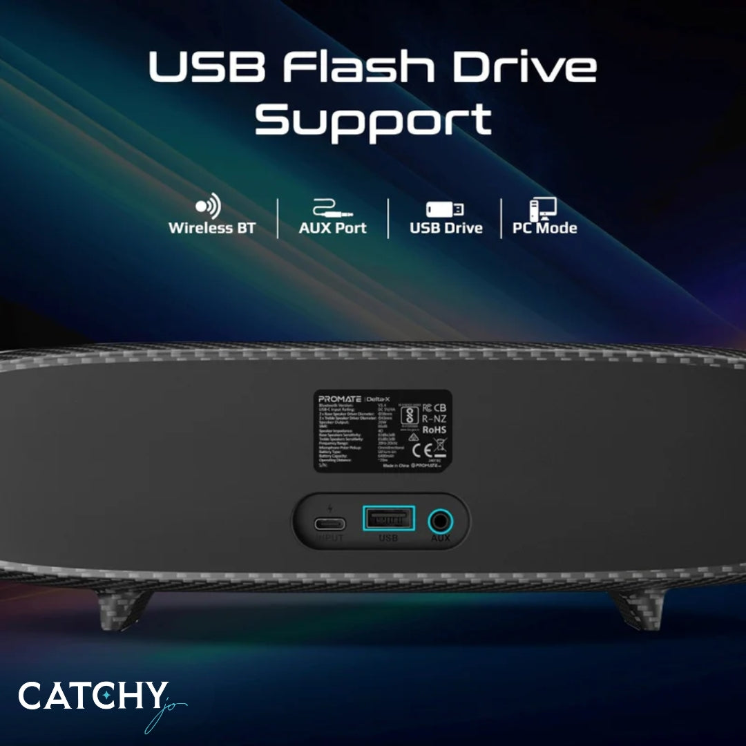 PROMATE Delta-X BassBoost Quad Wireless Speaker (20W)