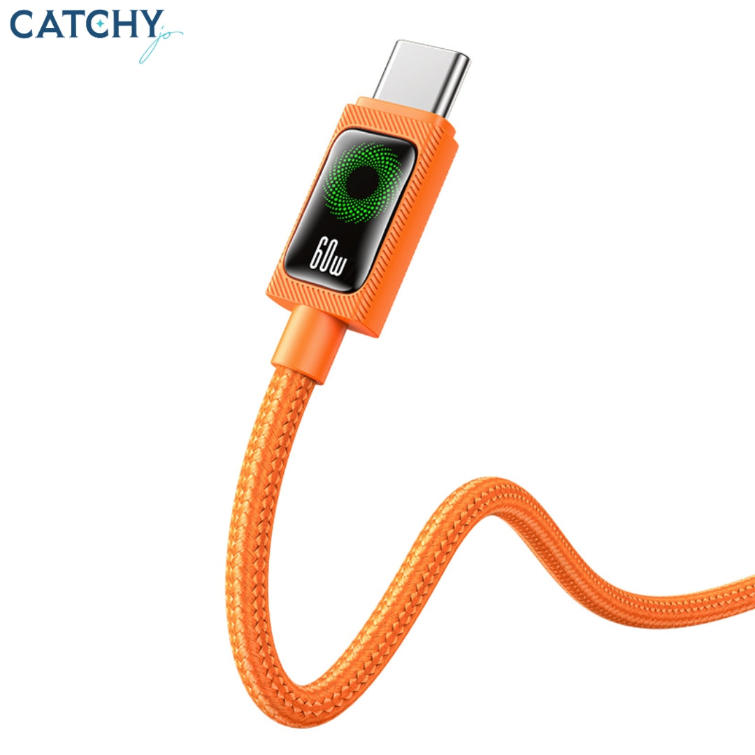 USAMS SJ773 Type-C To Type-C Charging & Data Cable With Light