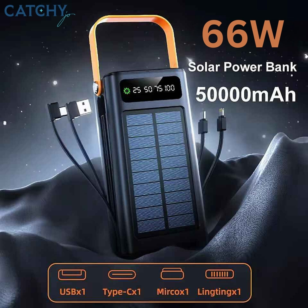 BOXU Solar Power Bank 66W (50000mAh)