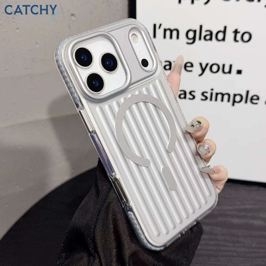iPhone Solid Corrugated Magnetic Case