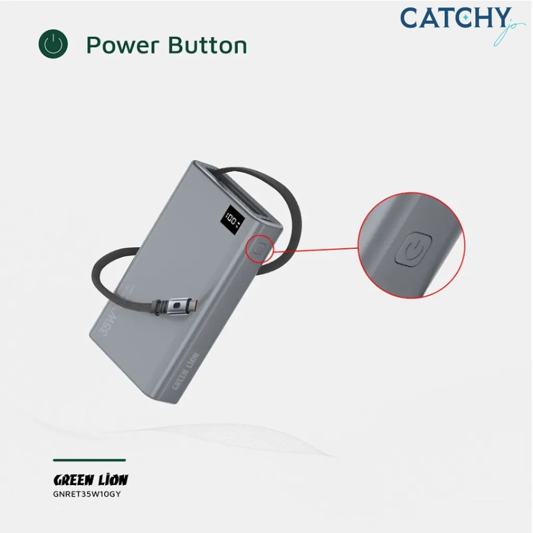 Green Lion Retractable Power Bank (10000mAh)