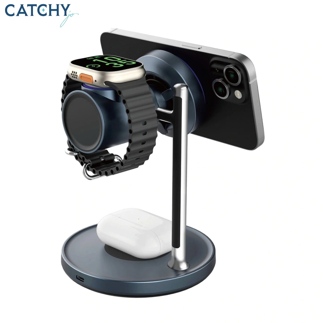 WiWU Wi-W041 3-in-1 Magnetic Wireless Charging Dock