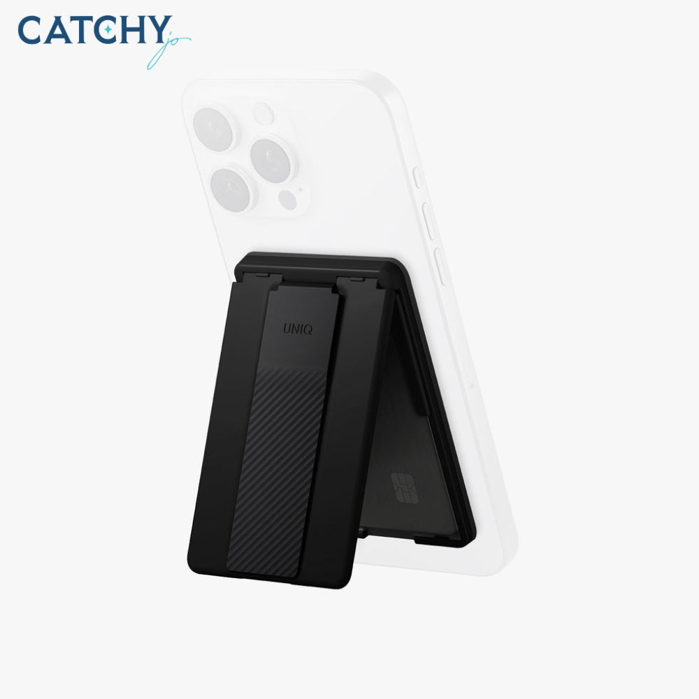 UNIQ Heldro iD Magnetic Card Holder With Grip Band And Stand