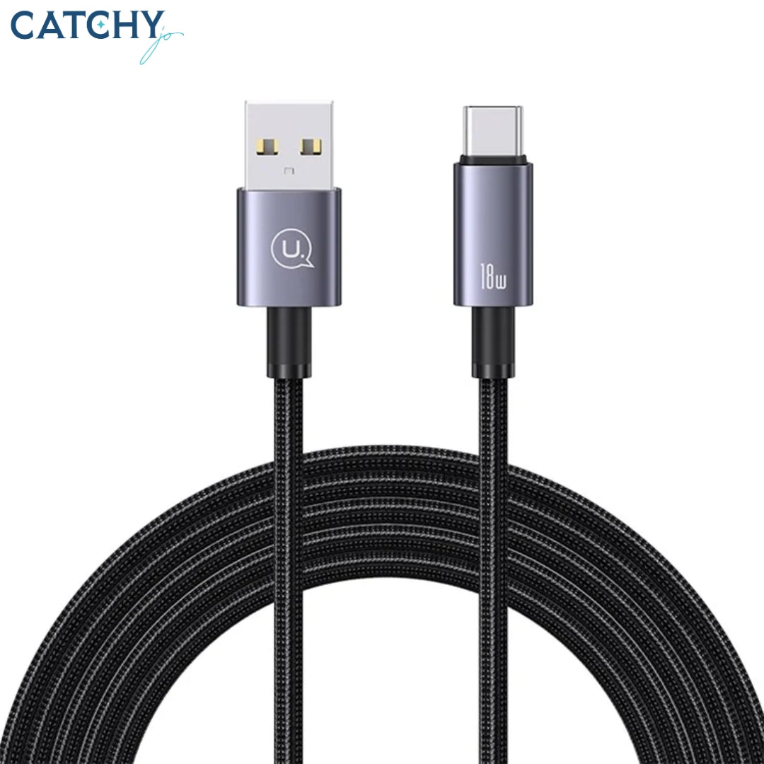 USAMS SJ663 USB-A To Type-C Aluminum Alloy Fast Charging & Data Cable (1.2M)