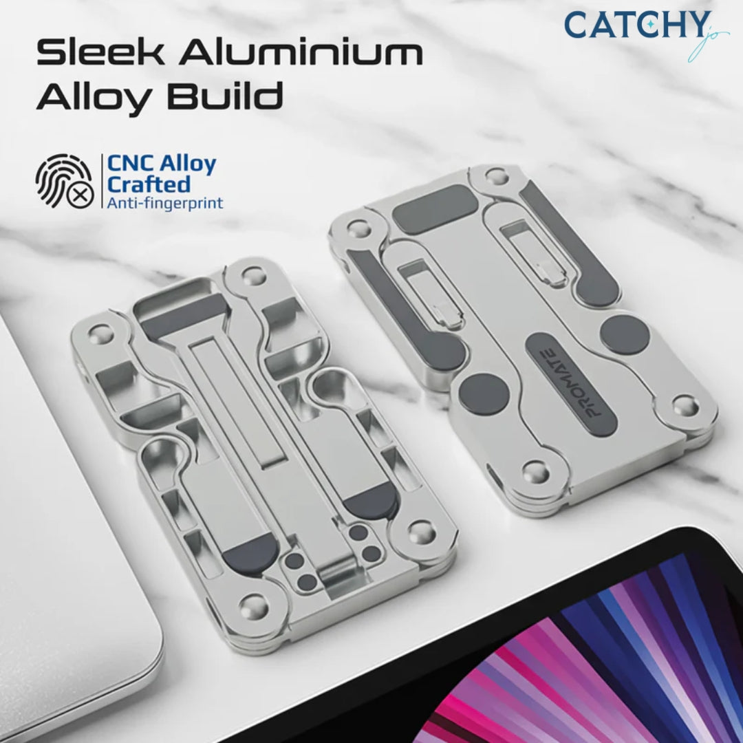 PROMATE FoldiX حامل لابتوب مدمج قابل للطي ومتعدد المستويات