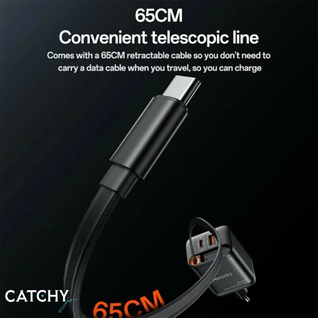 YESIDO YC99 Fast Charger Adapter With Type-C Cable