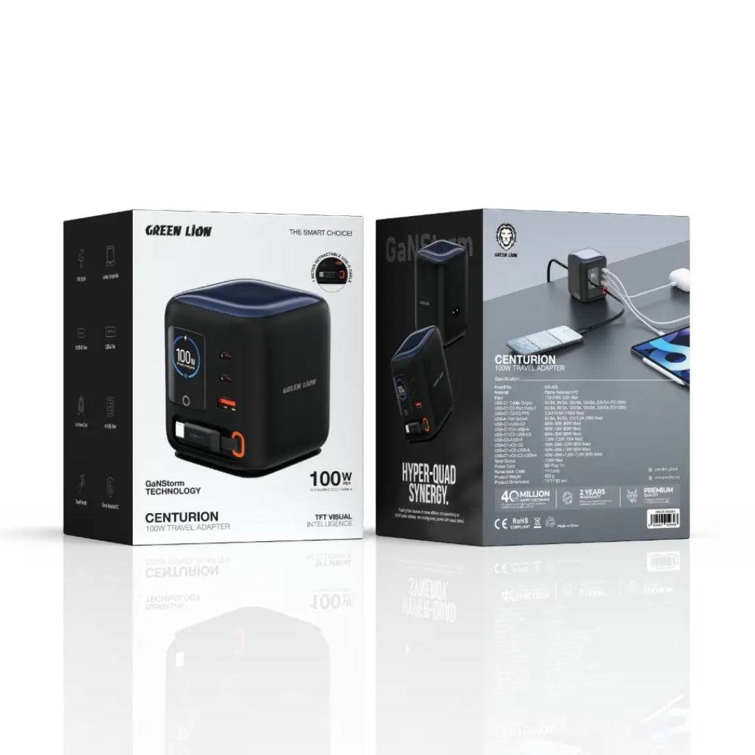 Green Lion Centurion 100W GaN Travel Adapter