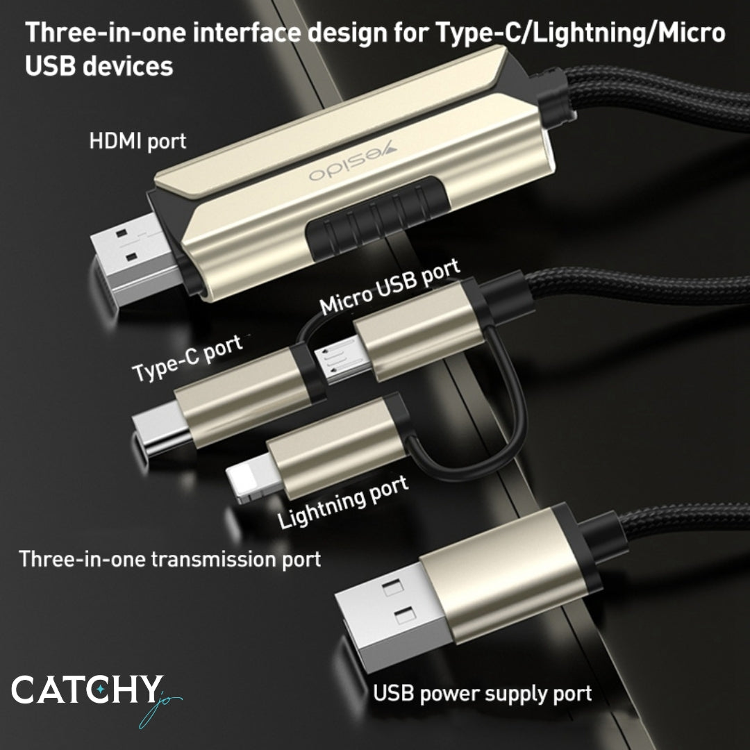 YESIDO HM14 3 in 1 HDMI Adapter