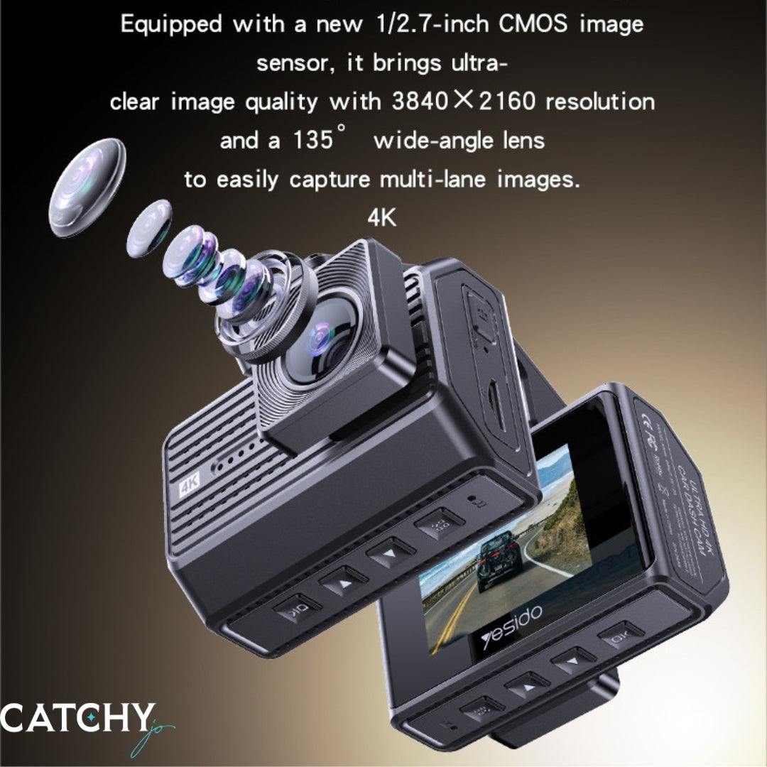 YESIDO KM15 4K Front Rear Dual Recording Car Camera YESIDO KM15 4K Front Rear Dual Recording Car Camera