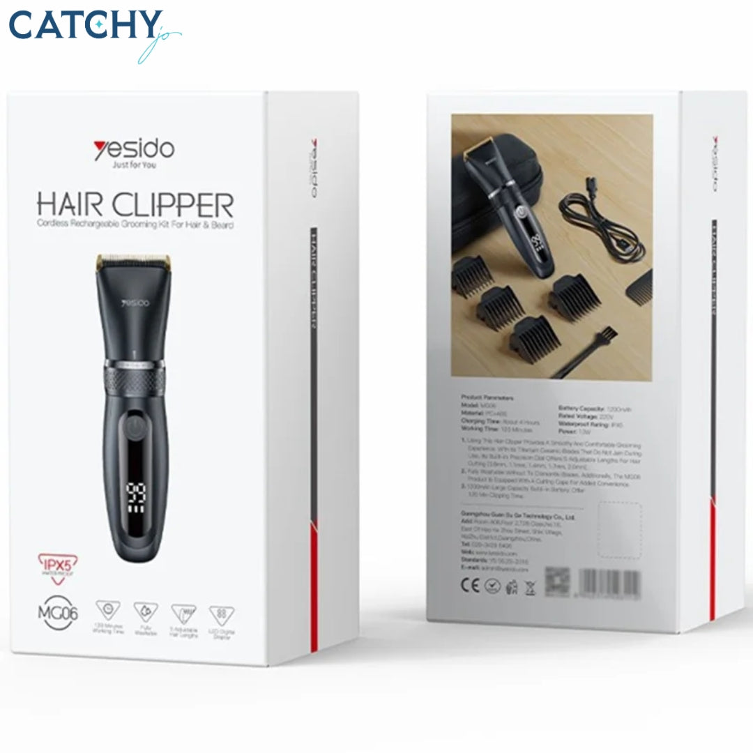 YESIDO MG06 Hair Clipper Cordless Rechargeable Trimmer