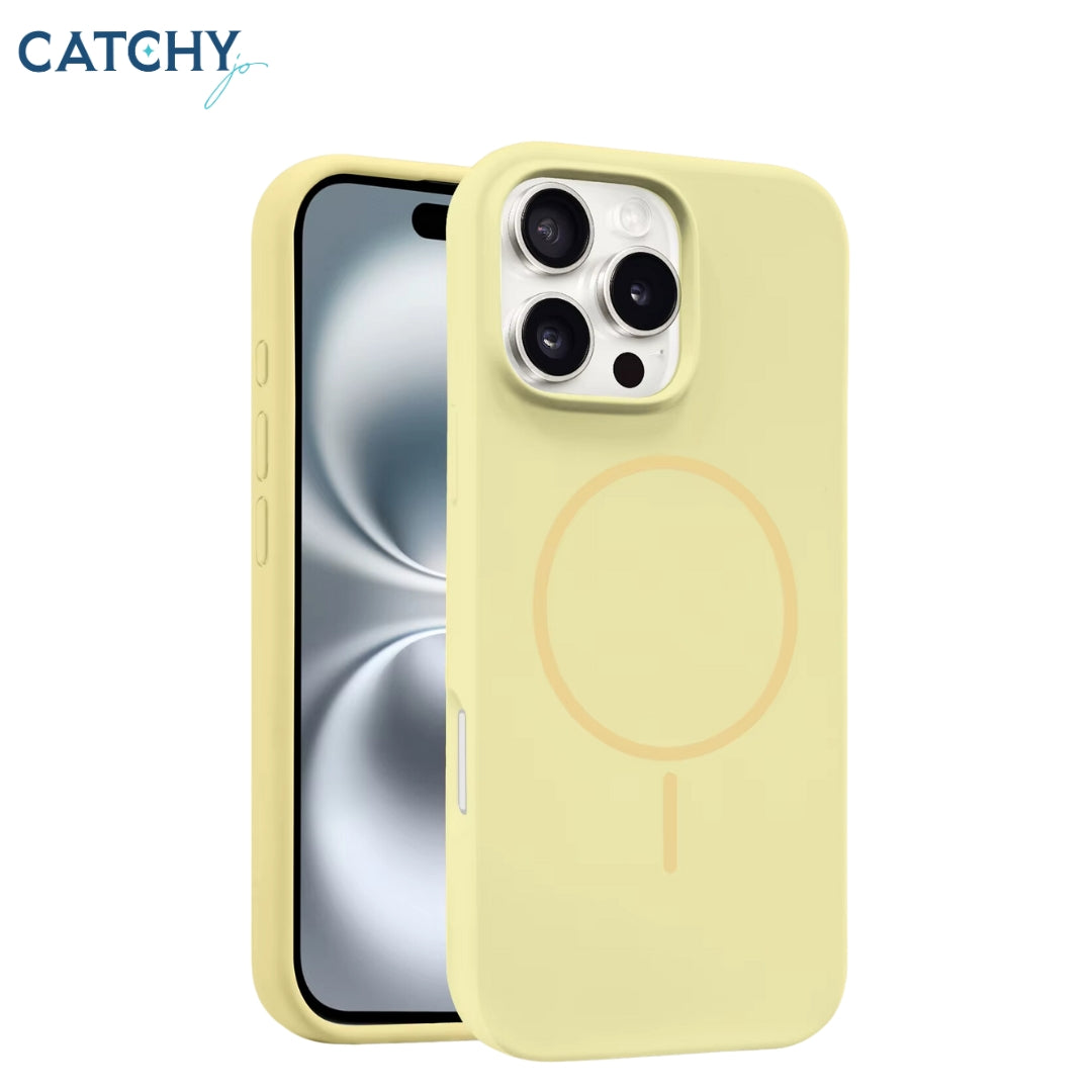 iPhone 14+15+16 Series Wireless Magnetic Ring Silicone Case