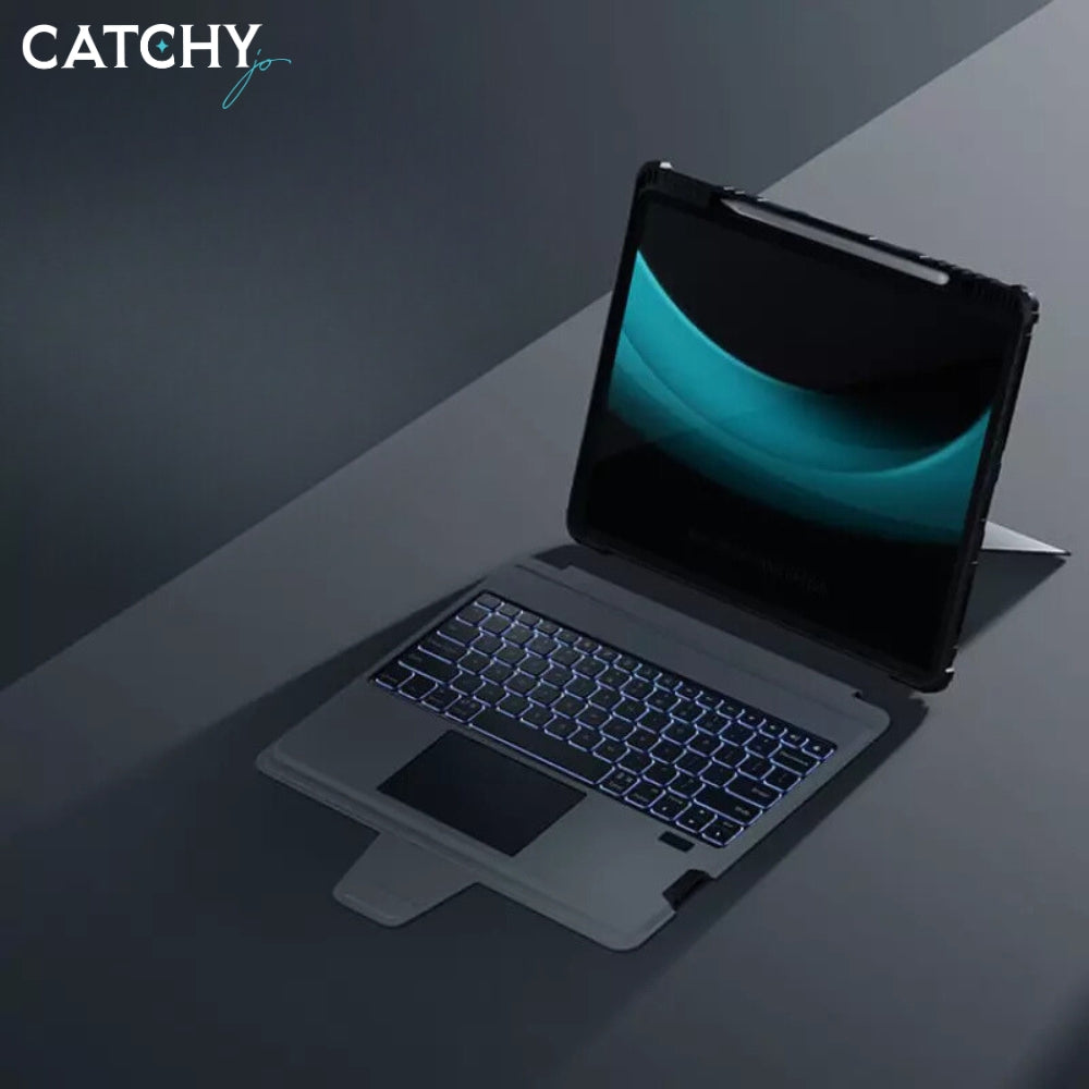 حافظة Nillkin بامبر كومبو مع لوحة مفاتيح بإضاءة خلفية لجهاز iPad