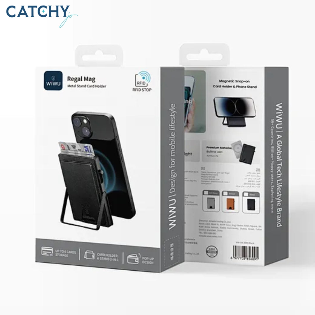 WiWU MW-006 Regal Mag حامل بطاقات وقاعدة معدنية مغناطيسية