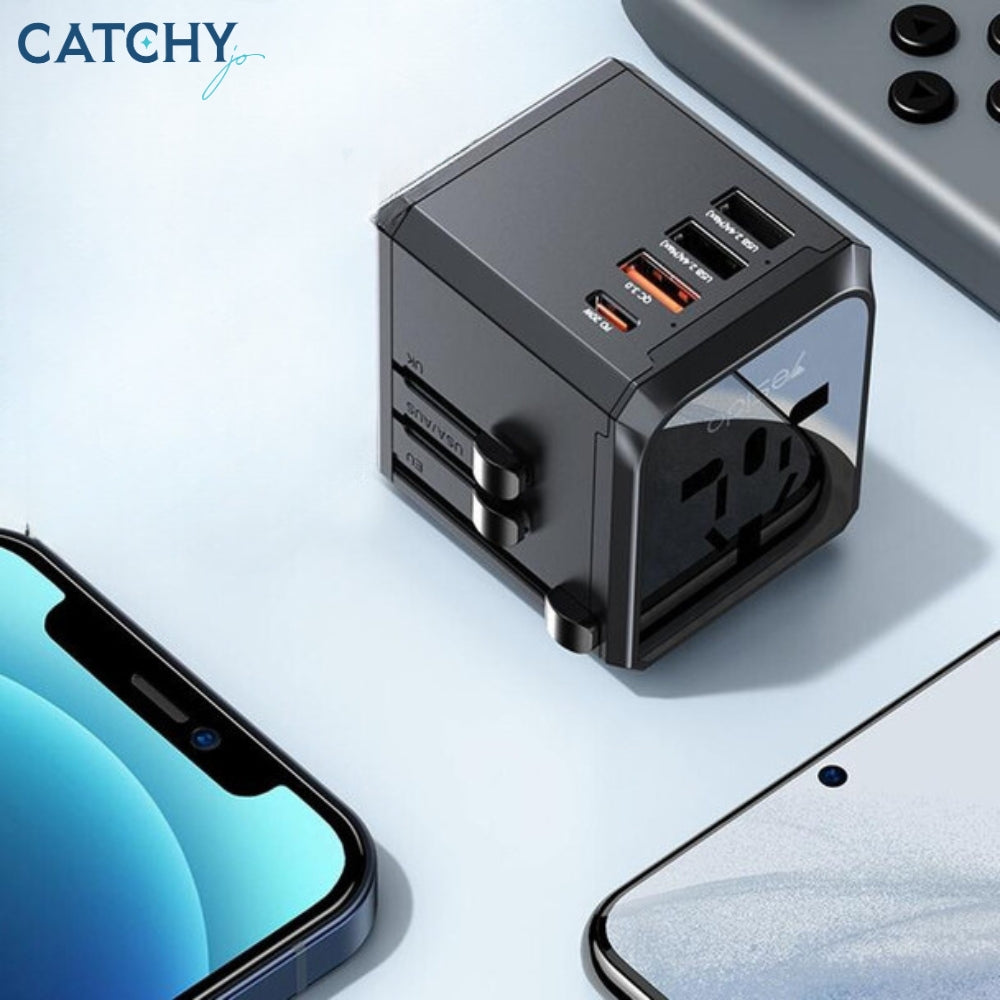 YESIDO MC24 Travel Adapter 3 USB + Type-C (20W)
