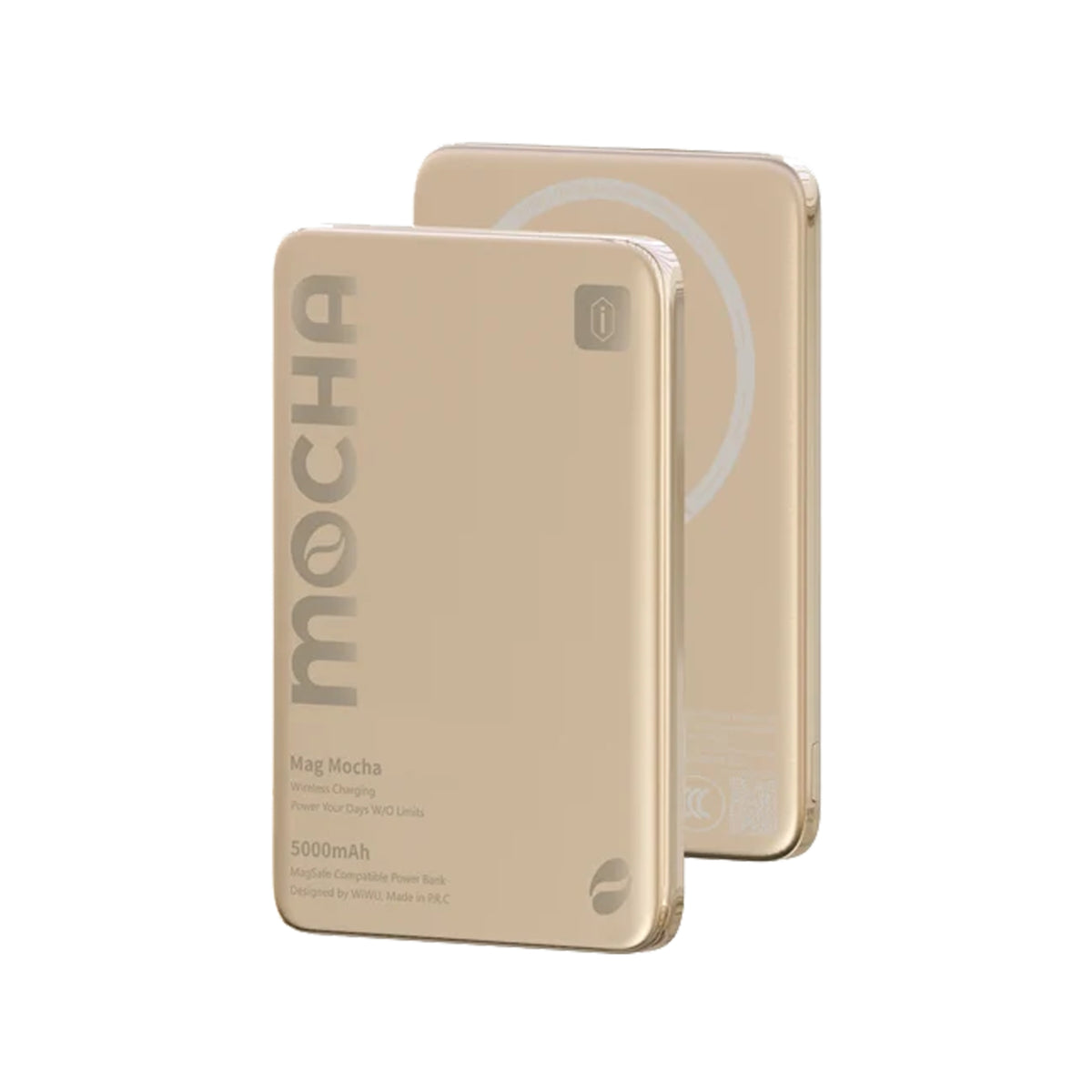 WiWU Wi-P085 Mag Latte Ultra Slim Magnetic Power Bank  (5000mAh)
