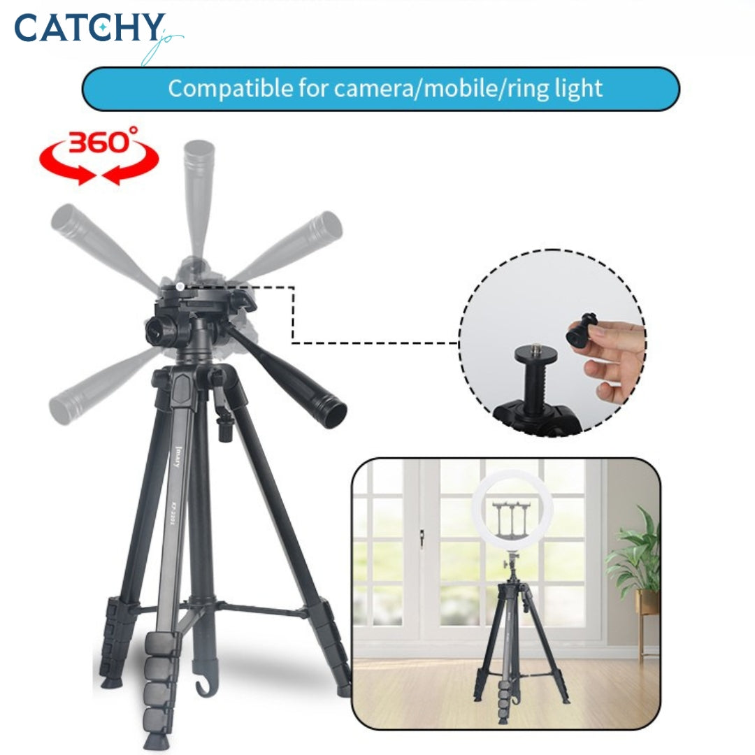 JMARY KP-2201 Tripod with Pan Head and Ring Light Head (1.7M) JMARY KP-2201 Tripod with Pan Head and Ring Light Head (1.7M)