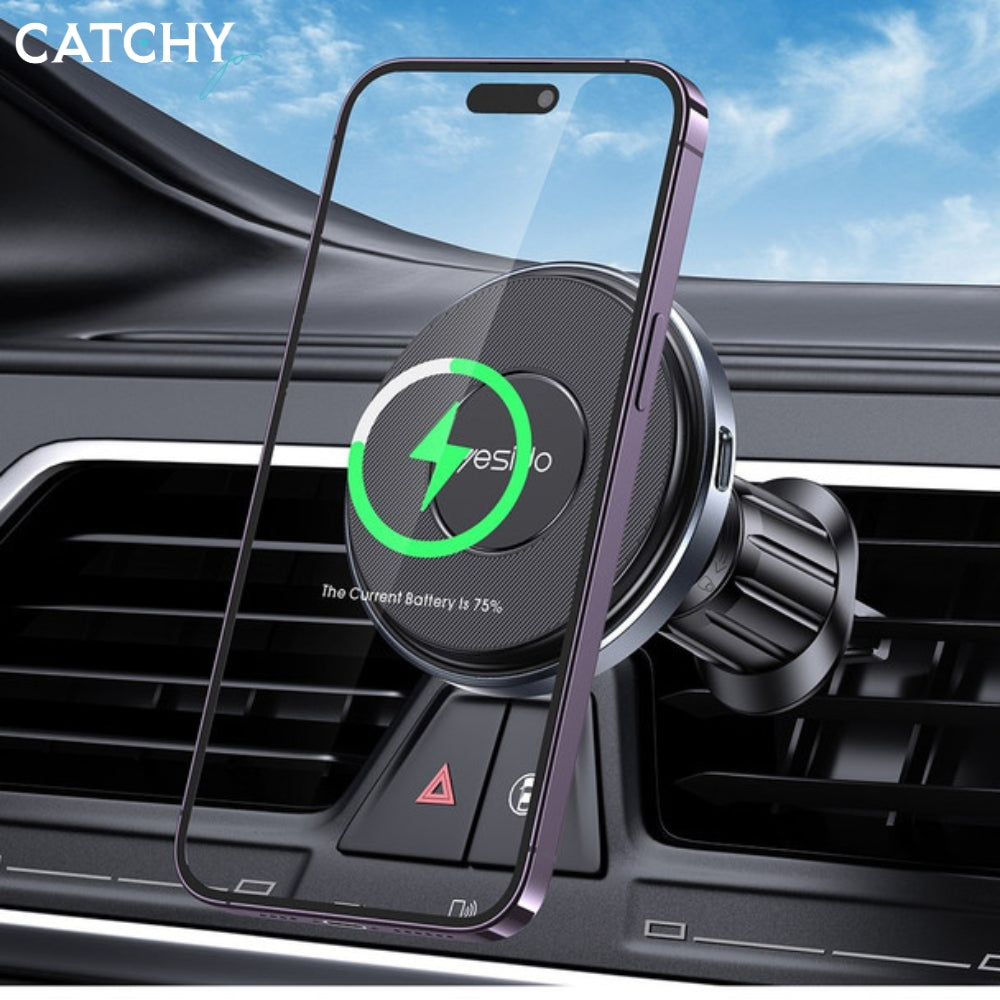 YESIDO C190 Car Magnetic Wireless Charger Holder (15W)