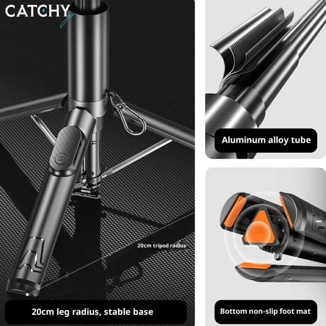 P24-D Anti Shake Extendable Selfie Stick With Fill Light