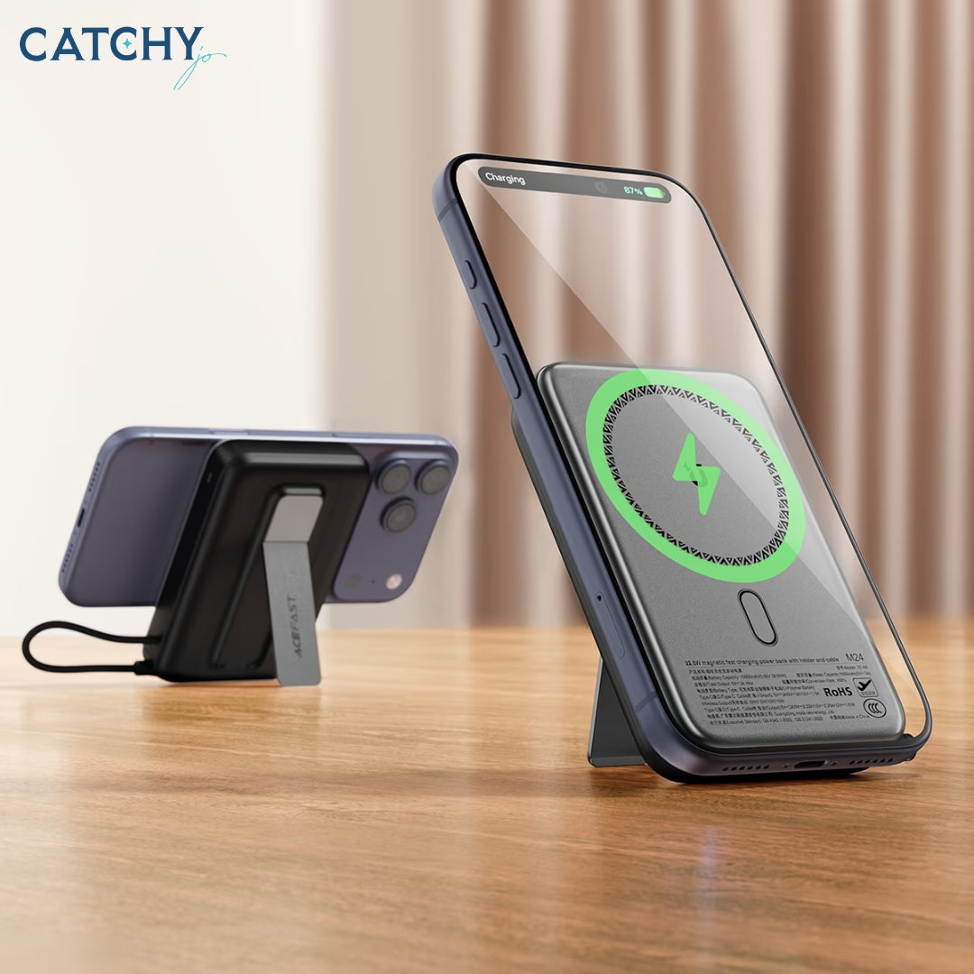 ACEFAST M24 Wireless Power Bank With Holder & Type-C Cable (10000mAh)