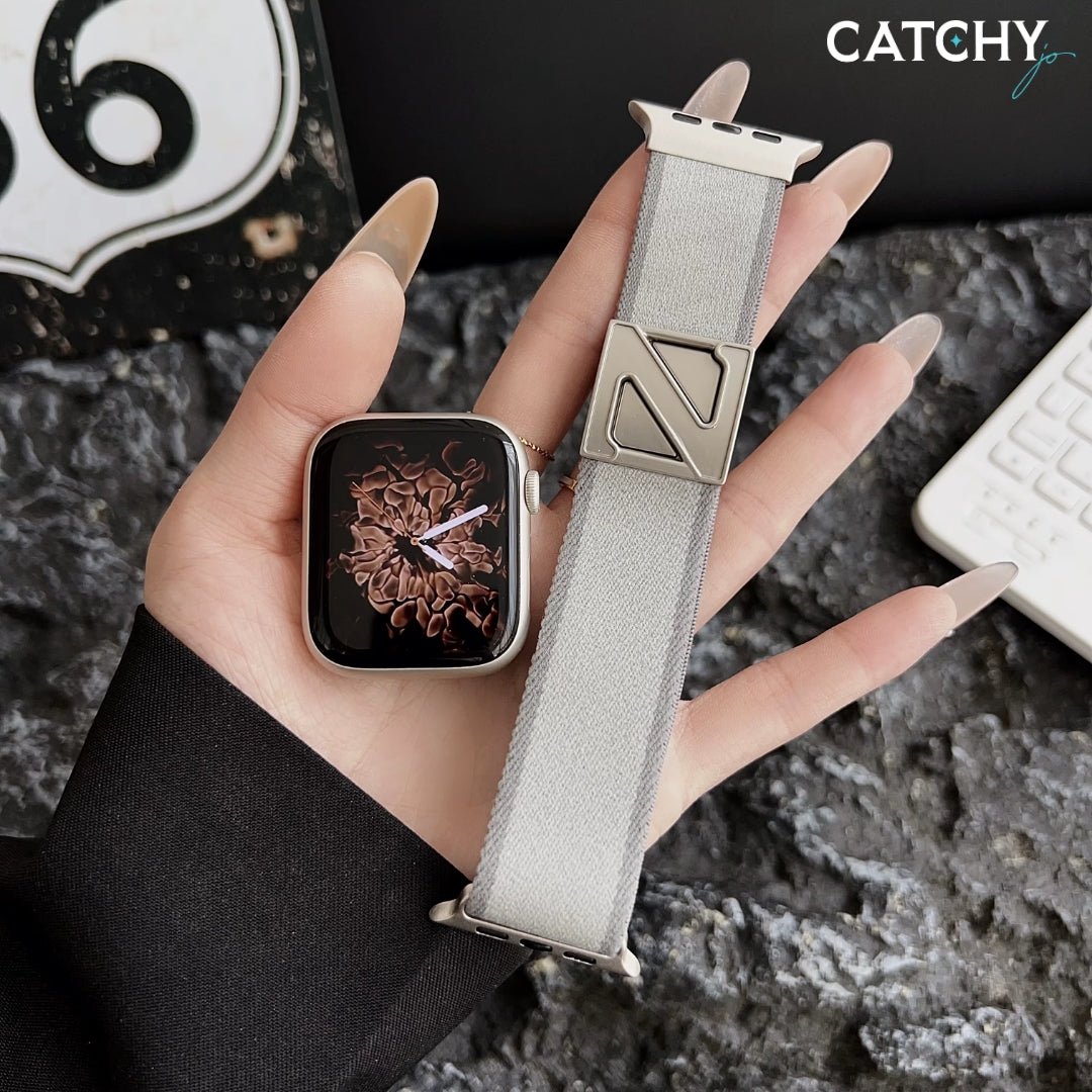 سوار رياضي مرن من النايلون قابل للتعديل لـ Apple Watch