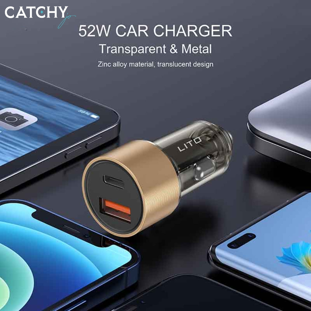 LITO IN-C04 Transparent Metal Car Charger