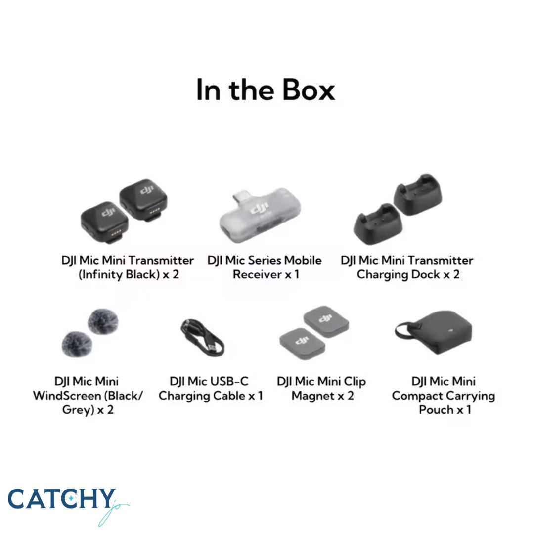 DJI Mic Mini Microphone 2 TX + 1 Mobile RX Set