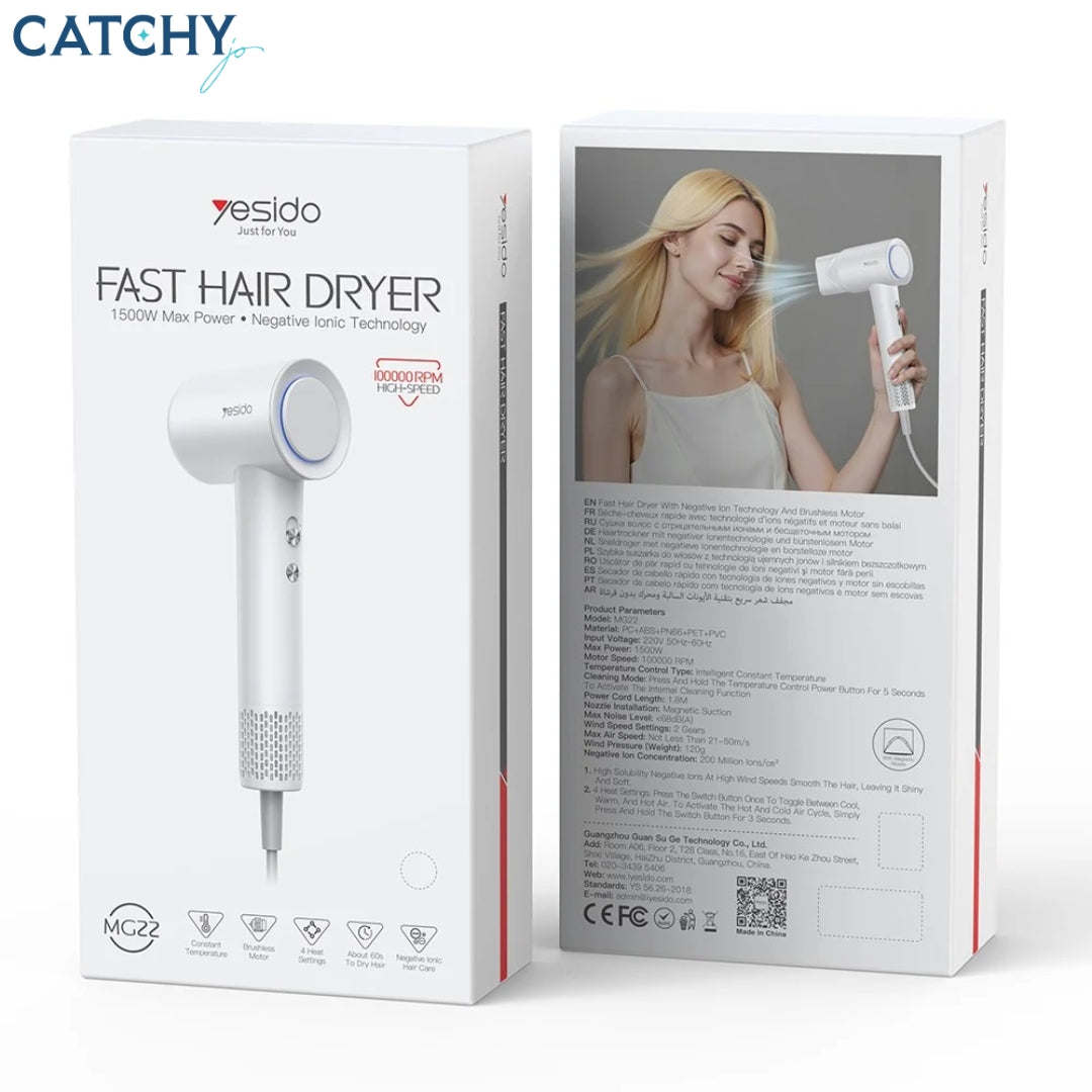 YESIDO MG22 Fast Hair Dryer