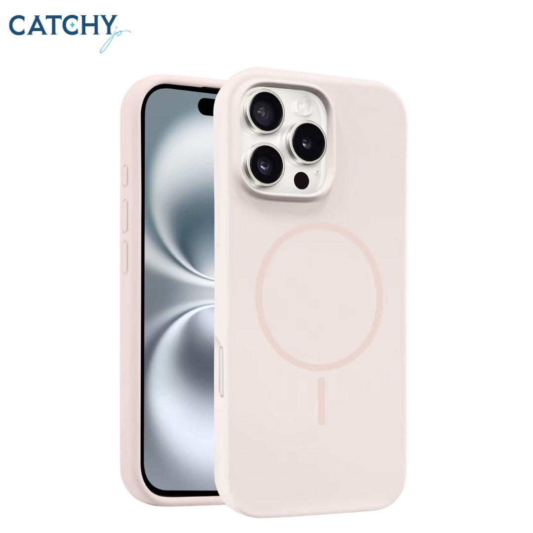 iPhone 14+15+16 Series Wireless Magnetic Ring Silicone Case
