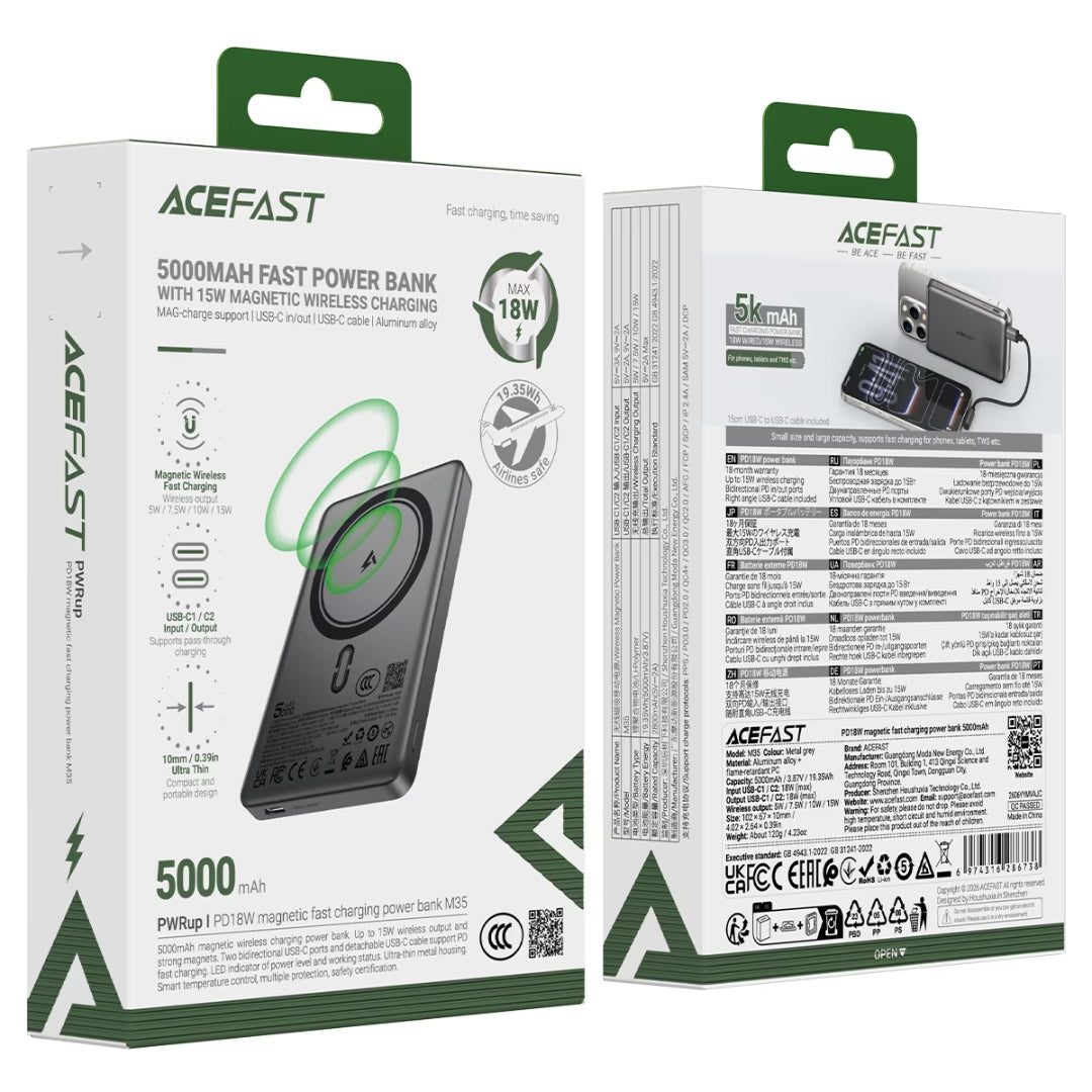 ACEFAST M35 Magnetic Fast Wireless Charge Power Bank (5000mAh)