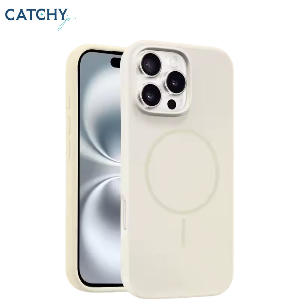 iPhone 14+15+16 Series Wireless Magnetic Ring Silicone Case