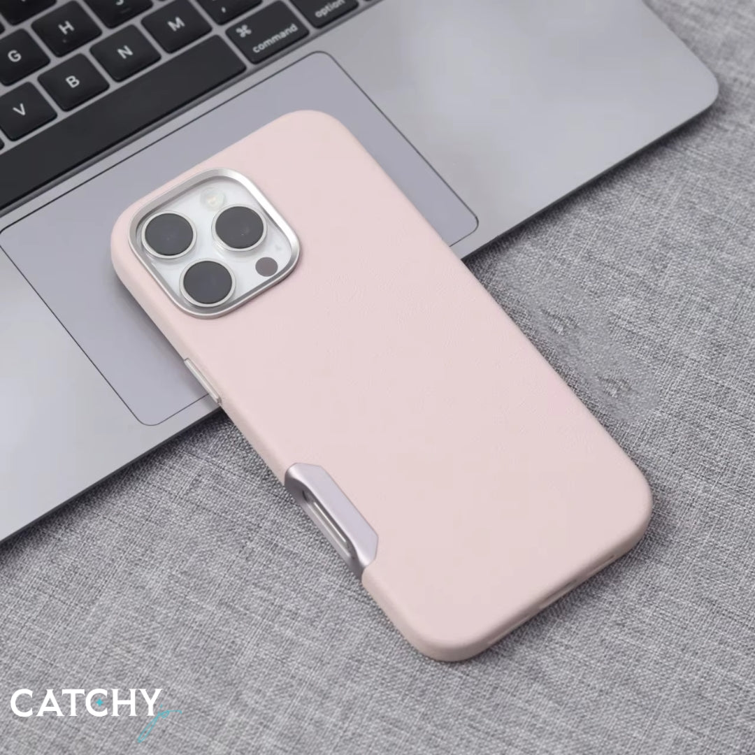 غطاء هاتف جلدي فاخر مقاوم للصدمات لـ iPhone