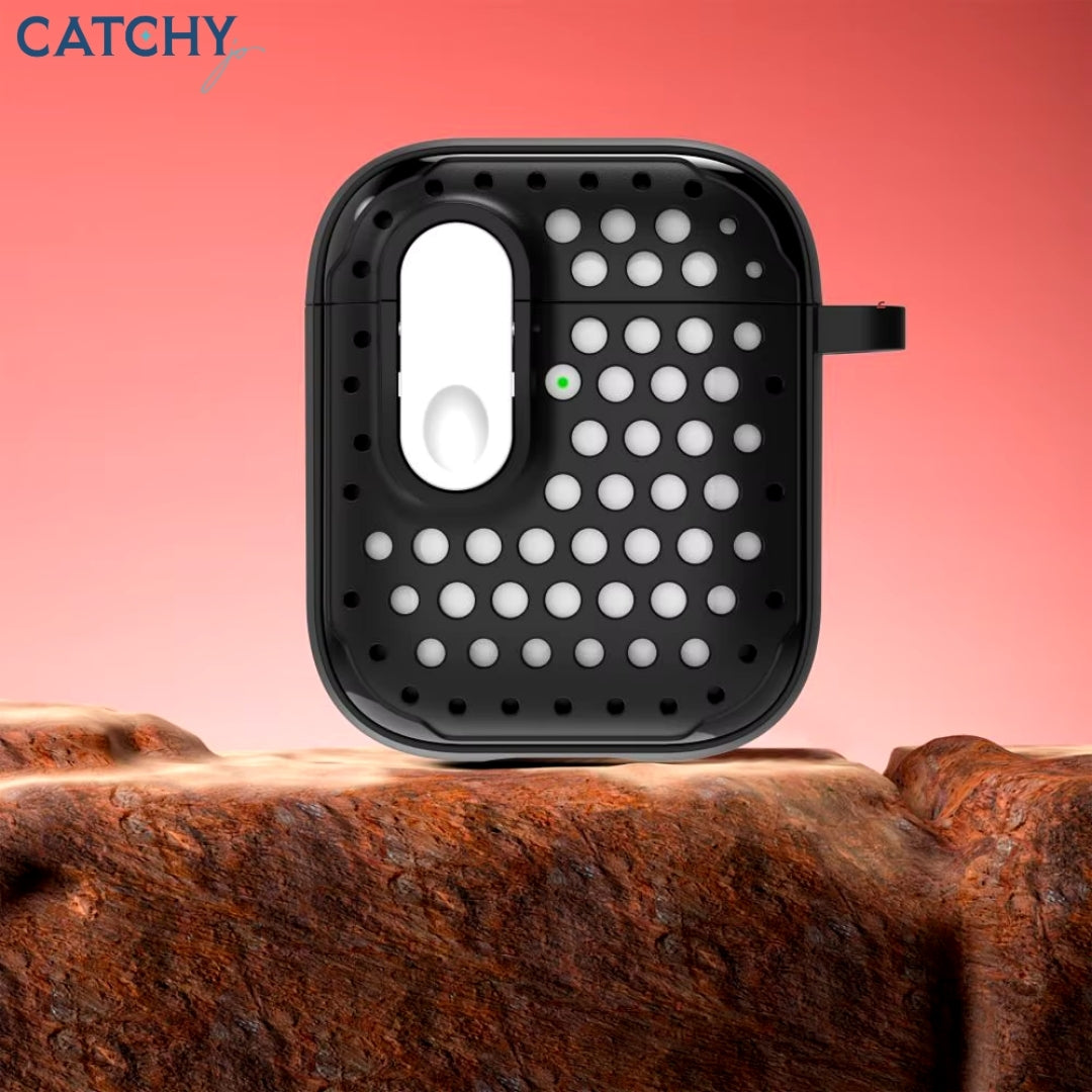 غطاء سيليكون لطيف لسماعات AirPods بتصميم فتحات