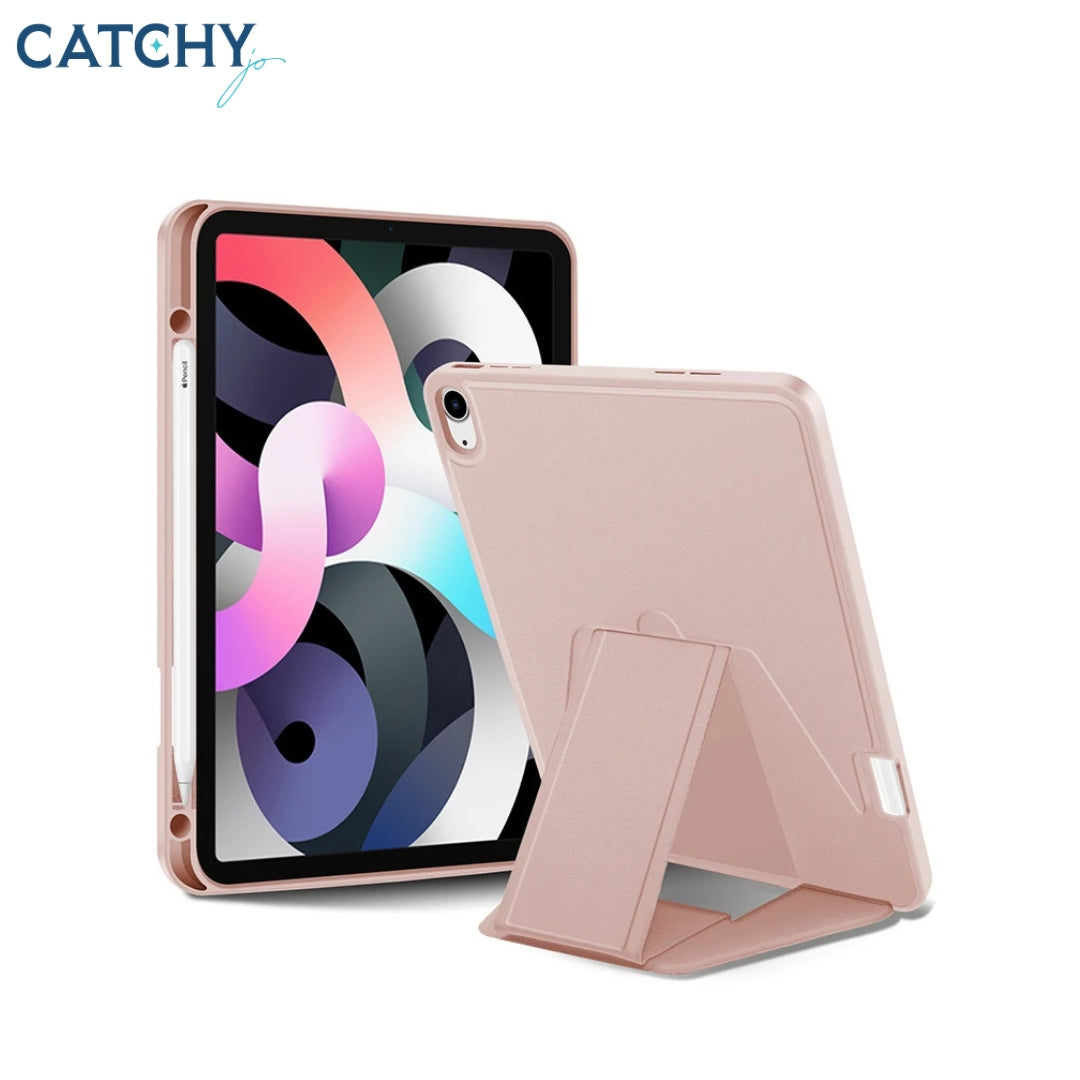 غطاء واقٍ من جلد PU لجهاز iPad مع فتحة وحامل للقلم