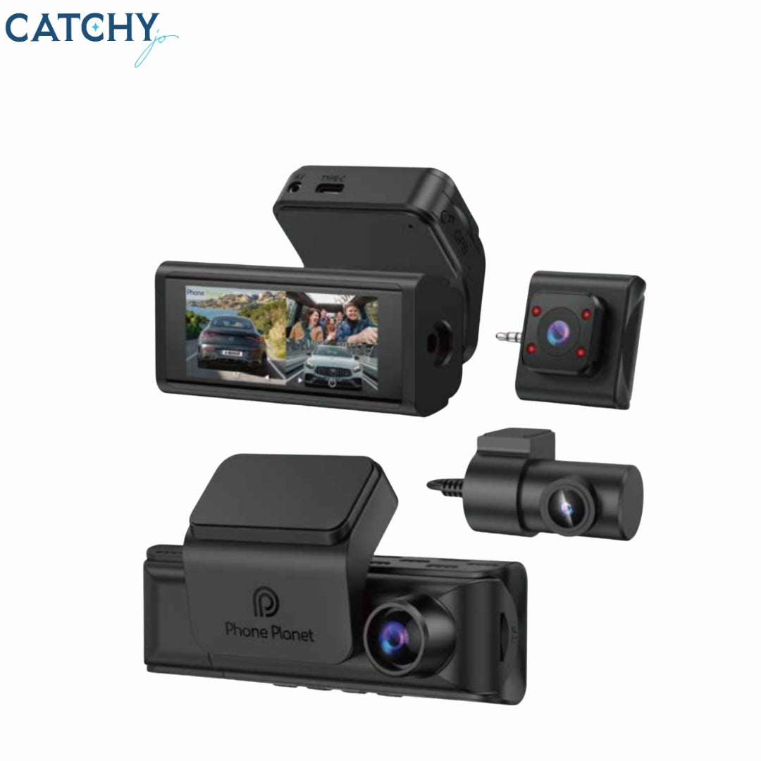 PhonePlant 3 Channel Car Dash Cam